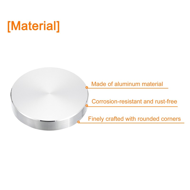 sourcing map M8 Thread 40 mm Diameter Round Shape Aluminium