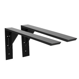 Heavy Duty Shelf Brackets 2 Pack 18" x 10" x 2 1/3" Steel Countertop Support Bracket L Brackets Mantel Bracket for Wood Granite Quartz Countertop