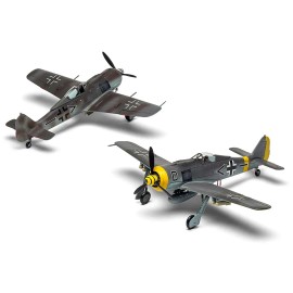 Airfix DCD Level 1 Model Kit 1/72 Plastic Focke-Wulf Fw190-A8/F-8 Fighter Aircraft 2 Scheme Options for Model Building Tool Kits