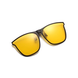 TERAISE Polarized Clip-on Sunglasses Lightweight Stylish Cat Eye Design, Large Flip Up Anti-Glare UV400 for Driving/Outdoor