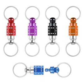 EEEKit Quick Release Keychain Detachable, Pull Apart Key Ring Key Chain, Spring Split Snap Separate Keychain, 5PCS