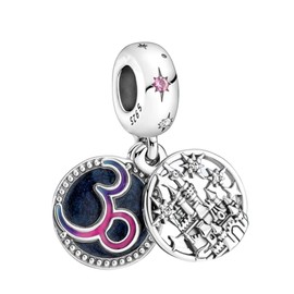 BEEUVIP Women's Life of Animals Charm Pendant for Bracelet 925 Sterling Silver Birthstone Charms Beads Fits Bracelet, Silver, Cubic Zirconia