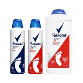 Kit 2 Desodorantes en Aerosol Rexona y  1 Talco para pies vs el mal olor                                                                              