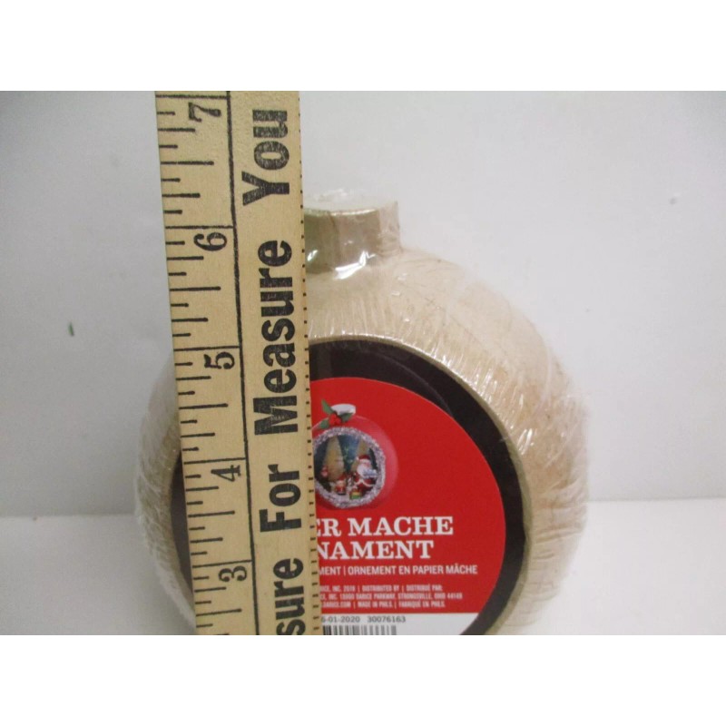 Darice Paper Mache Diorama Ball Ornament sitting 5.5" Ready to