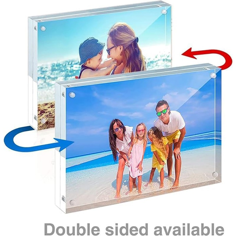 Acrylic Frame 4x6, 2 Pack Premium Acrylic Picture Frame 4x6