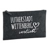 Huuraa Kulturbeutel Lutherstadt Wittenberg verliebt Geschenk 1 Liter Charcoal Filz