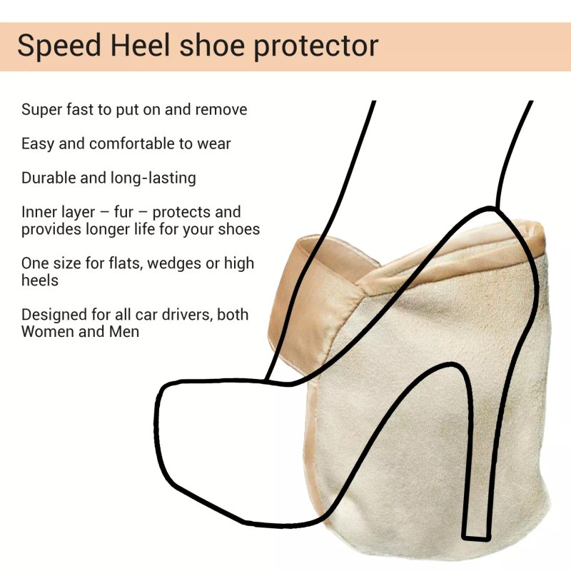 Speed Heel shoe protector for drivers, shoe heel protector for