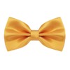 Alizeal Mens Solid Mini Squares Formal Banded Bow Ties (Orange)