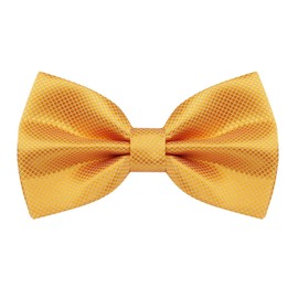 Alizeal Mens Solid Mini Squares Formal Banded Bow Ties (Orange)