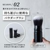 Compact powder brush for easy portability