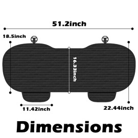 VKQTS Car Back Seat Cover,Comfortable & Breathable Car Bench Seat Cover with 2 Storage Slot,Non-Slip Backseat Covers for Cars with Non-Slip Particles Cars Interior Accessories