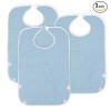 WAVE 3 Pack Adult Bibs for Eating with Catch Bib-Washable