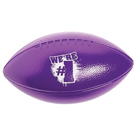 Anderson's Purple and White We're Number One Football Sport Balls, Set of 10, School Spirit, Game Day, Novelty Items