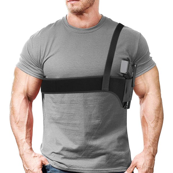 Xaegistac Shoulder Holster Under Arm Deep Concealment Gun Holster for All Pistols Right and Left Hand Breathable Neoprene (30"-40", Right)