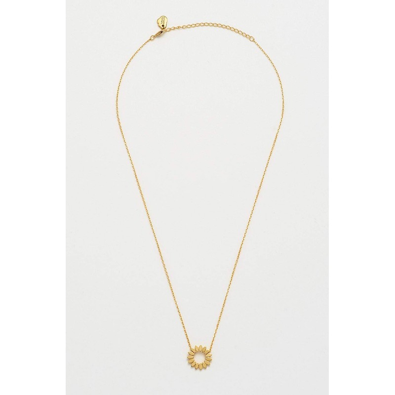 Estella Bartlett Modern Floral Necklace - Gold Plated