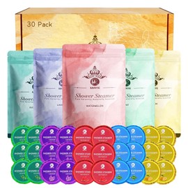 Shower Steamers Aromatherapy, 30-Pack Shower Steamer for Women Men, Shower Bombs with Essential Oils Stress Relief Self Care, Birthday Gifts Christmas Stocking Stuffers Gifts for Mom, Dad, Wife