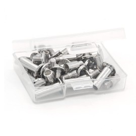 30 Pack Chicago Screws and Extention Posts for Binding Extending Scrapbook Photo Album Refill Pages Compatible with Pioneer Photo Albums (Silvery, Diameter 5mm)