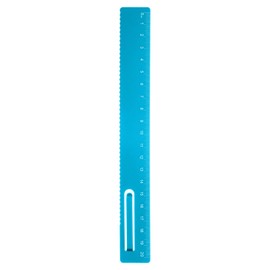 sourcing map Straight Ruler 20cm Metric Metal Aluminum Alloy Measuring Bookmark Clip Ruler Scale Tool for Measure Study Reading Classroom Office, Blue