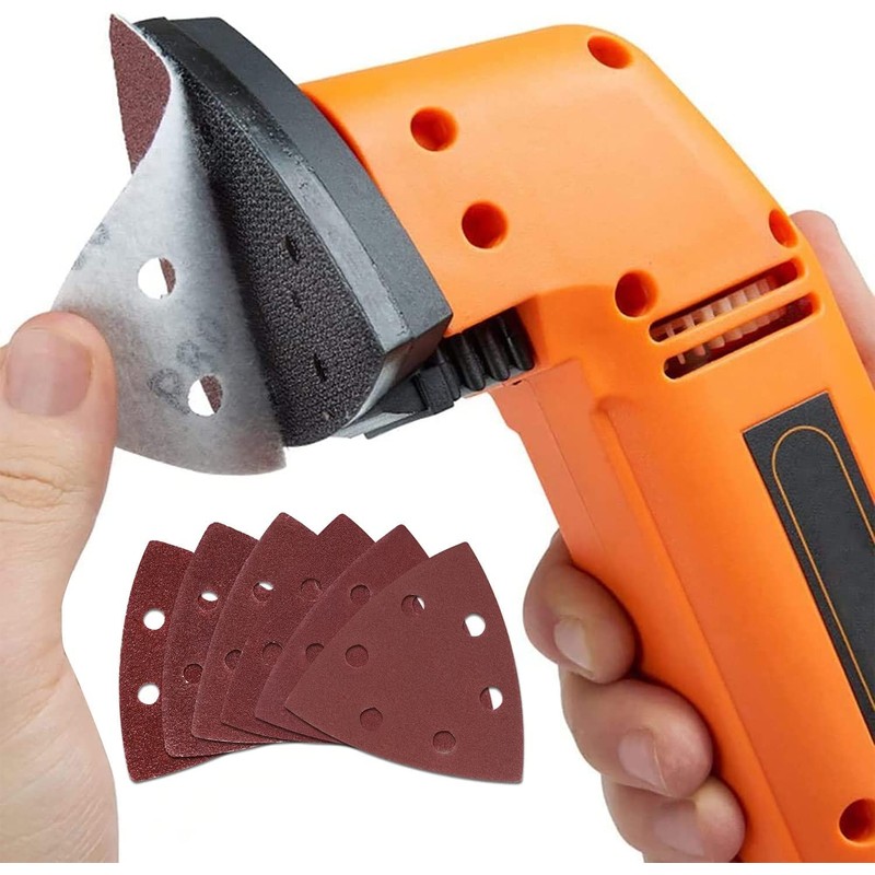 Multi Tool Triangle Sanding Pads, 60 pieces 90mm Detail Sander