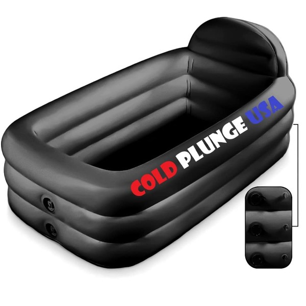 Cold Plunge USA Tub - Ice Bath - Recovery Tub - Cold Therapy - Training Tub (Black)