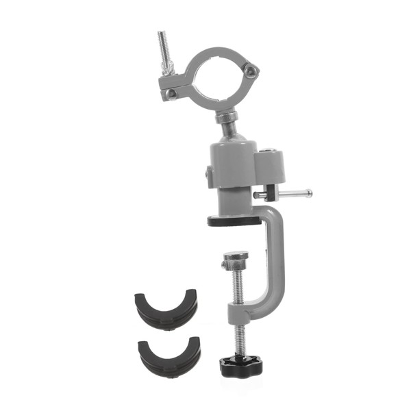 LALAFINA Aluminum Rotating Electric Drill Stand Holder Versatile Bench Vise