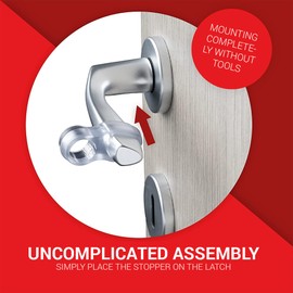 LouMaxx Door Handle Stopper – 12-Pack Transparent Double Door Handle Bumpers – Door Handle Protectors for Walls – Door Handle Cup Protector – Door Stop Wall Protector