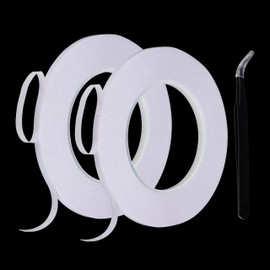 PLAXIARY 3mmx25M 2 Rolls Thin Double Sided Tape Strong Adhesive Mounting Tape for Mobile Phone, Laptop Tablets, LCD Screen, LED Strips, Electronic Parts Removable and Residue Free