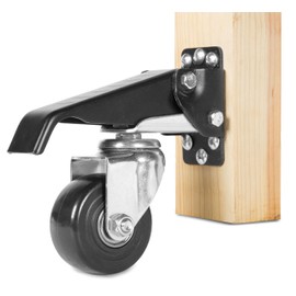 WEN CA2580 Retractable Workbench Casters, 2.5-Inch Diameter Wheels, 600-Pound Capacity, 4 Pack, Black