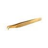 Titanium Gold Diamond Grip Tweezers 5.50” Curved | 0.71 oz