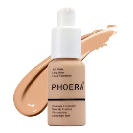 Glamza Glamza PHOERA Foundation Concealer Makeup, full coverage, brightening, long-lasting (104 Buff Beige)