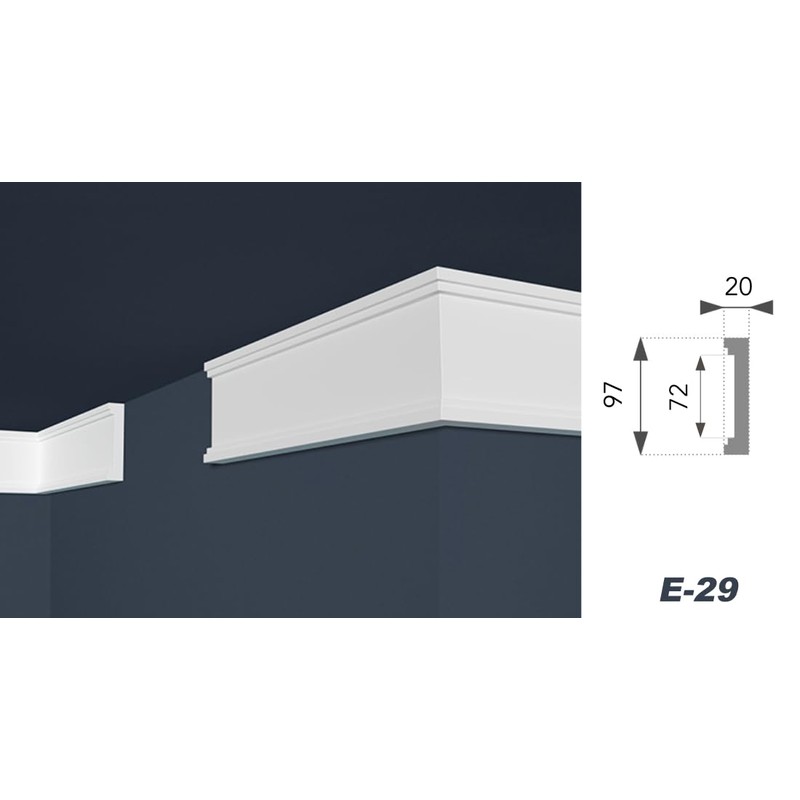 MARBET DESIGN Stucco Moulding Moulding XPS Polystyrene White - Wall