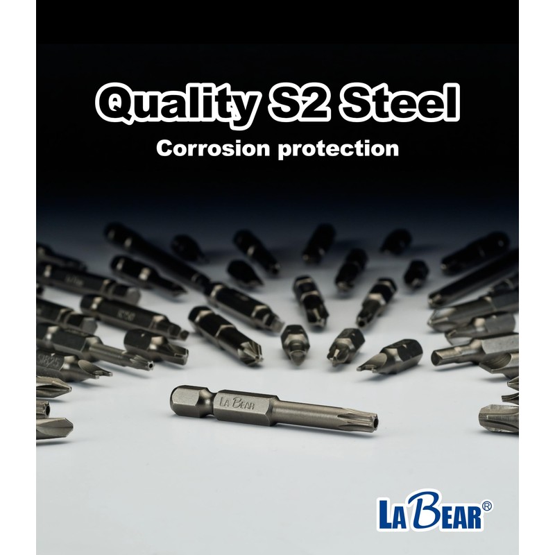 LABEAR - 10pc SAE 4 inch long, 1/4" Shank Hex