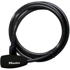 Master Lock 8154EURD Bike Lock with Key Lock, 1,8 m Cable, Black
