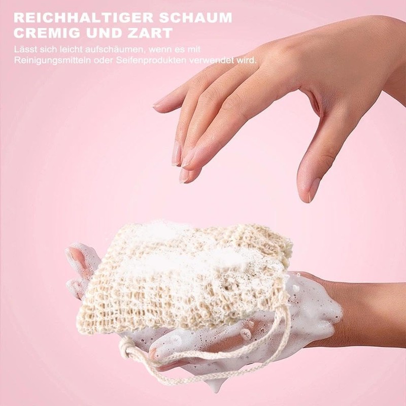 6 Stück Seifensäckchen Bio,Nylon Seifenbeutel, Seifensack Zum Duschen, Sicherer und