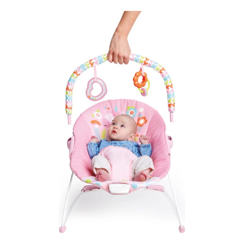 Bright Starts Baby Bouncer Soothing Vibrations 0-6 Meses Rosa Claro