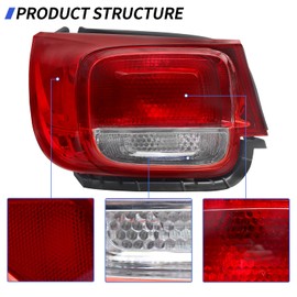 Tail Lights Assembly Fit For 2013 2014 2015 Chevy Malibu LT LS ECO Left Outer (Right Passenger Side)