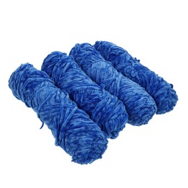 DOITOOL 4pcs Chenille Wool Yarn Soft Hand-Knitted Material for Crafting Projects for Apparel and Accessories