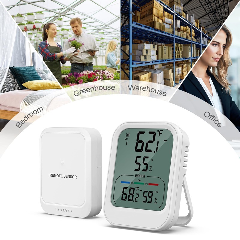 Ankilo Wireless Meter for Indoor and Outdoor Temperature and Humidity