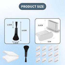 YueJieSelected 16 Piece USB C Dust Cover Set (White)