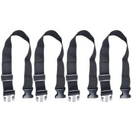 4-Piece Backpack Extension Straps, Handbag Straps, Backpack Replacement Straps with Buckles, Buckle Straps, Adjustable Waist Bag Straps, Item Holding Straps, black, Modern