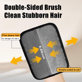 2 Pcs Pet Hair Remover Electrostatic Gloves,Static Pet Hair Remover Gloves Brush, Reusable Cat & Dog Hair Remover, for Couch, Furniture, Carpet