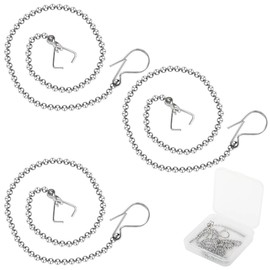 VRSS Stainless Steel Lengthened 12inch Long Toilet Flapper Chain Replacement Toilet Handle Chain Universal Fits Most Toilet Flappers (3)