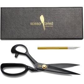 Scissor-Tailed Professional Tailor Scissors 8 Inch for Cutting Fabric Heavy Duty Scissors fo...