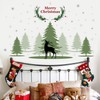 Merry Christmas Wall Sticker Christmas Tree Wall Decal Black Reindeer