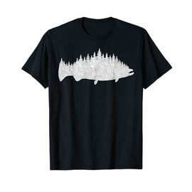 Salmon Fishing Treeline King Salmon Fisherman T-Shirt