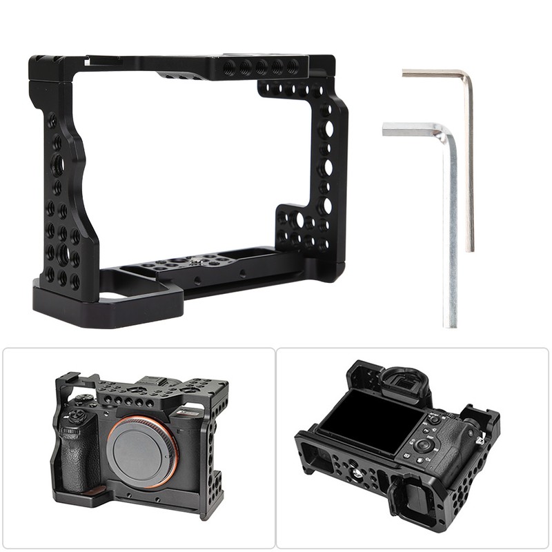 Portable Aluminum Alloy DSLR Camera Cage Rig for Sony A7RⅢ/A9/A7Ⅲ
