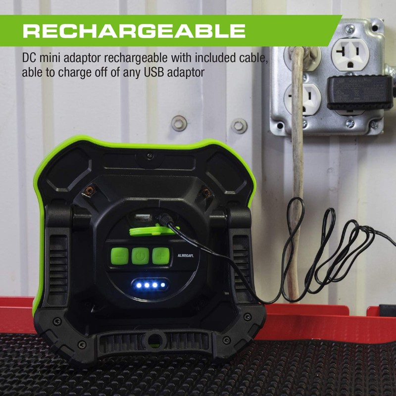 Arcan 3000 lm Mega Rechargeable Multi-Purpose Flood Light with USB