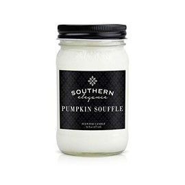 Southern Elegance | Pumpkin Souffle Scented Candle | 16 oz Mason Jar | Handcrafted in the USA