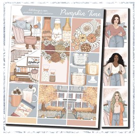 Life Planner Sticker Kit, Pumpkin Time, over 150 stickers on premium matte