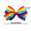 2Pcs 4Inch Rainbow Hair Clips, Hair Bow for Women Girls,